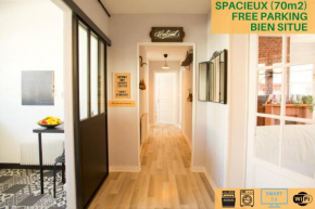 #LIndustrioChampetre Free Parking, Bien Situé, Spacieux, Proche Clinique, Rouen